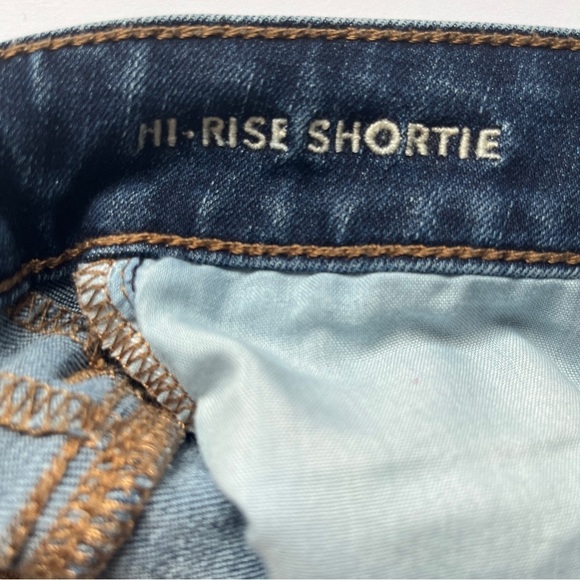 American Eagle Ne(x)t Level Stretch Hi Rise Shortie Denim Jean Shorts AE  Sz 4 - Picture 5 of 11